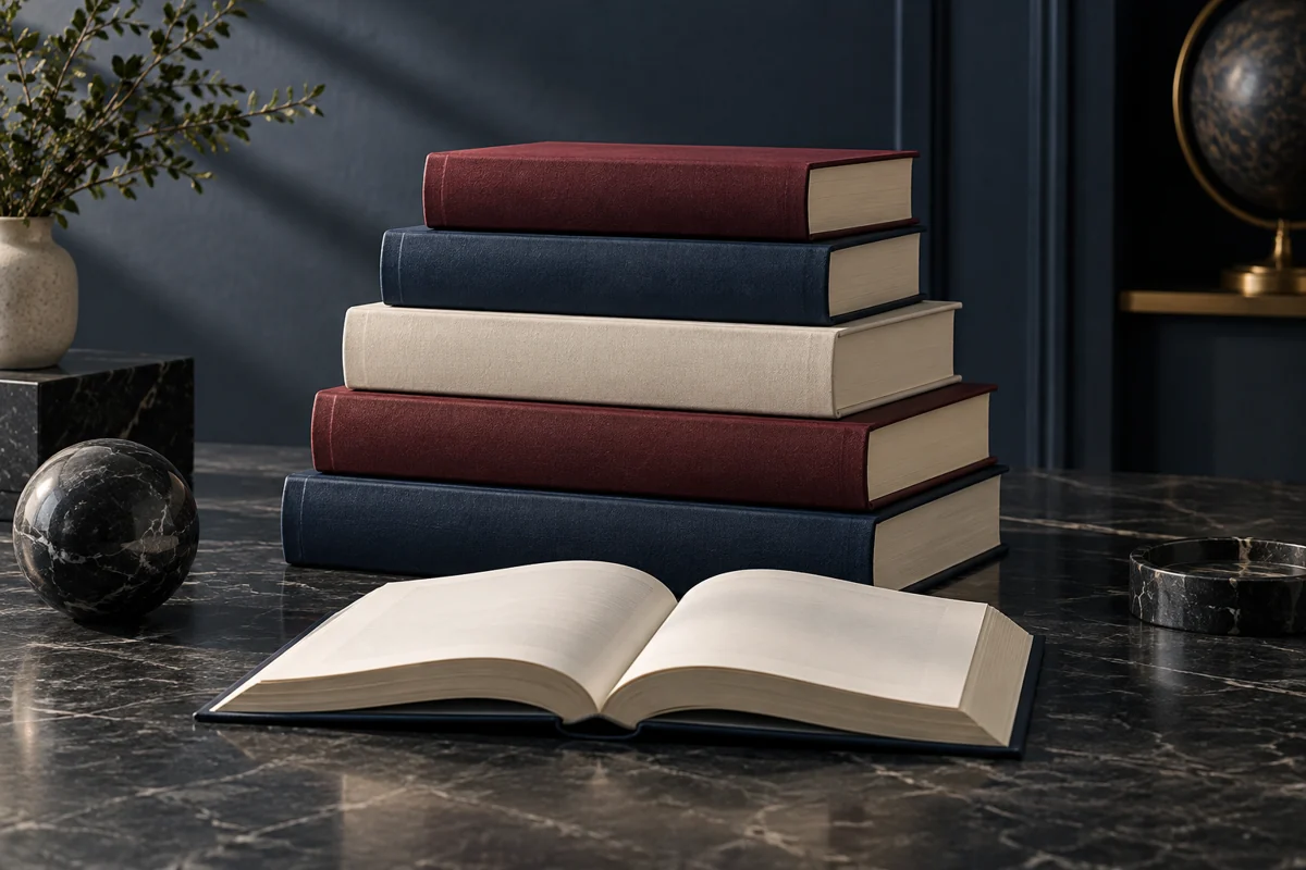 Academic books concept
